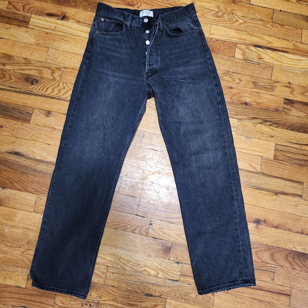 SOLD 💋 AGOLDE Dark gray or faded black 90s jean